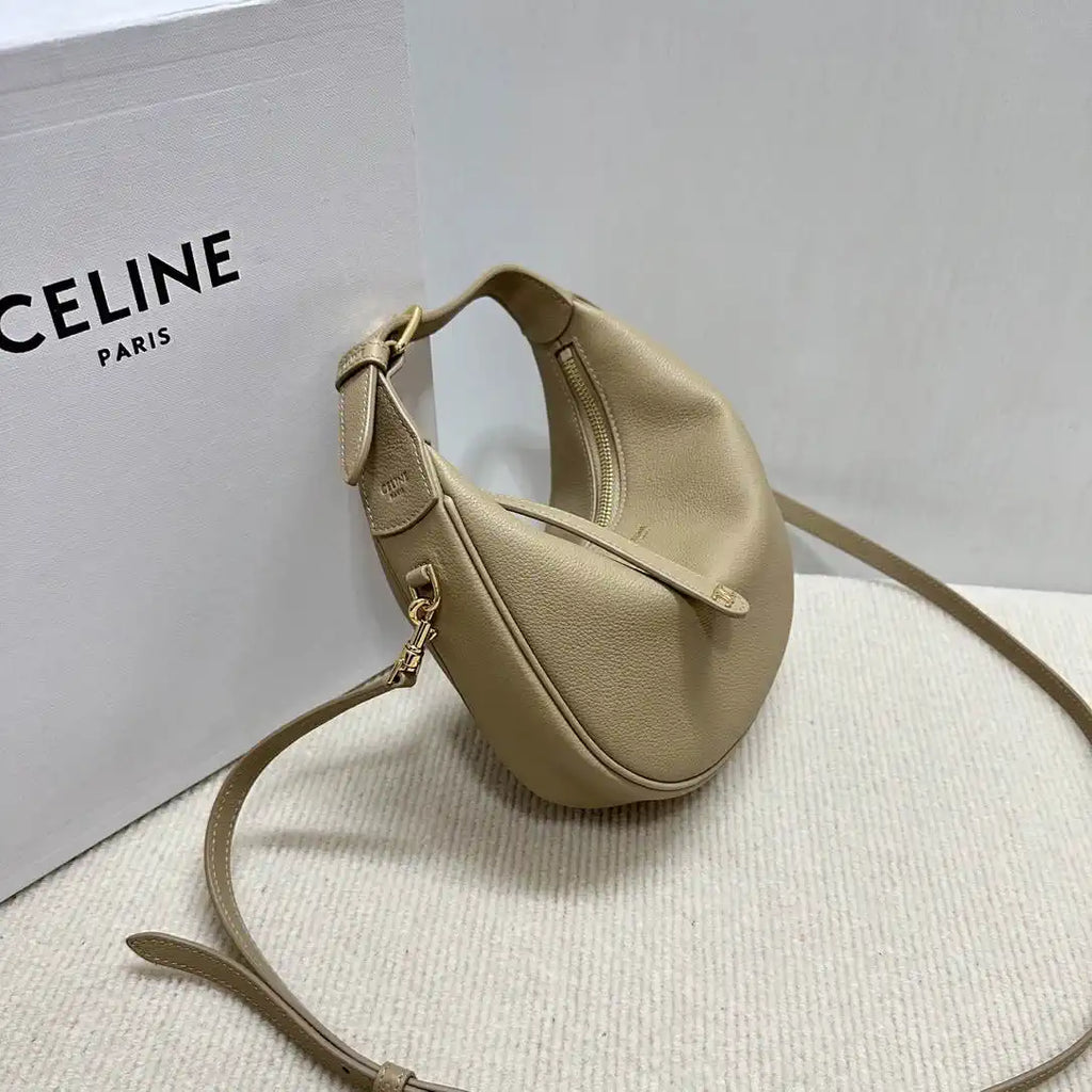 Celine 120723 Teen Celine Lulu IN Grained calfskin Apricot
