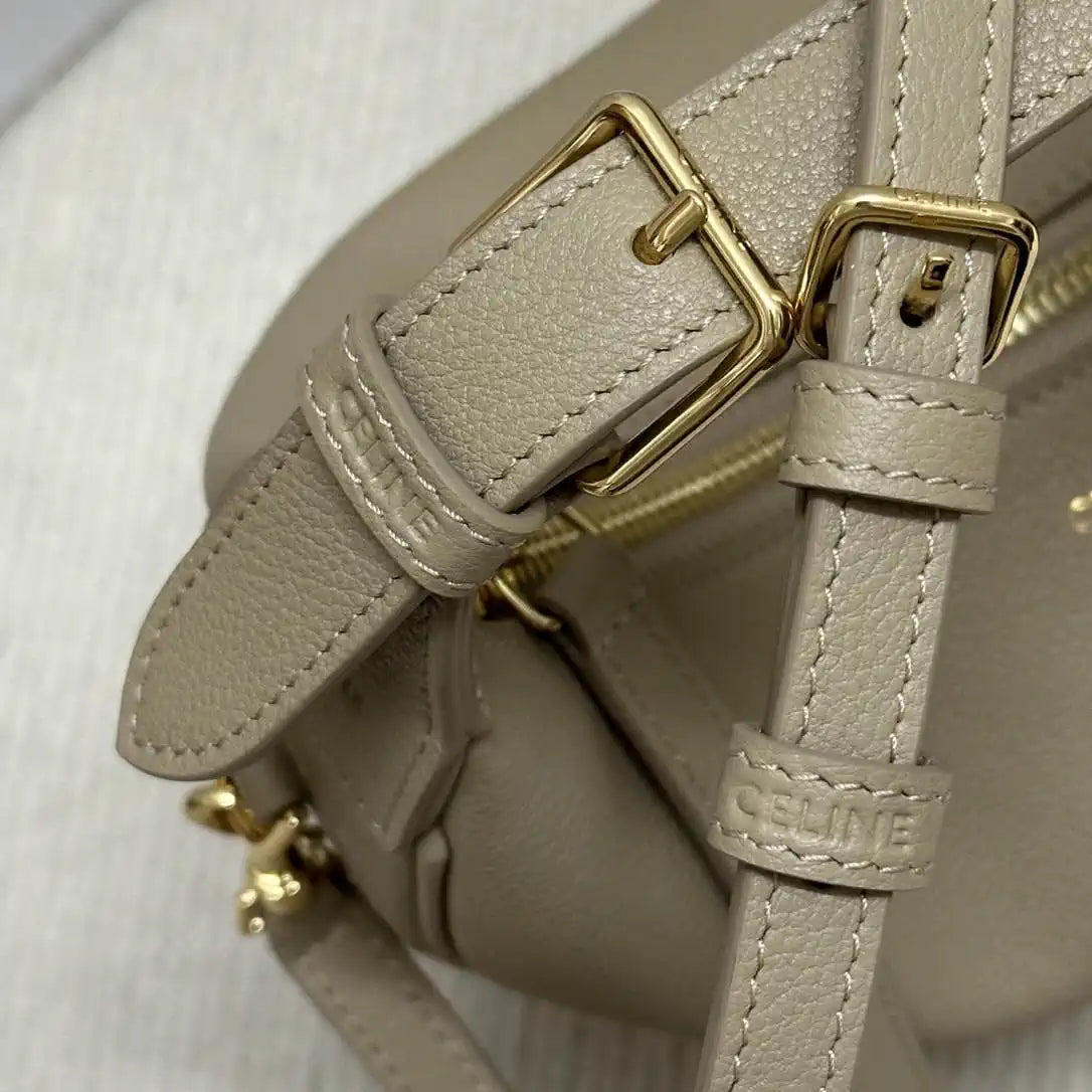 Celine 120723 Teen Celine Lulu IN Grained calfskin Apricot