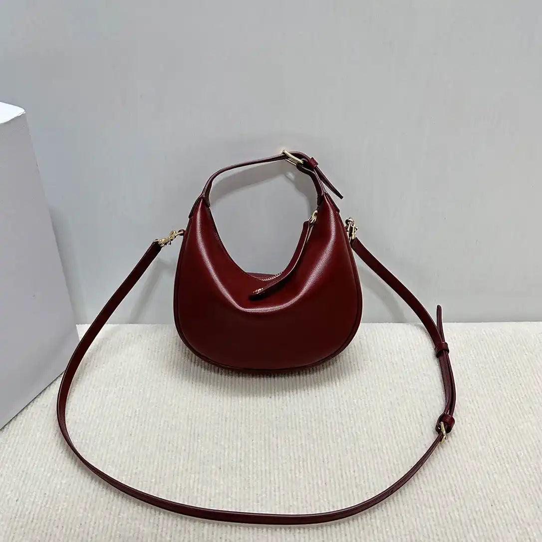 Celine 120723 Teen Celine Lulu IN Grained calfskin Dark Wine Red