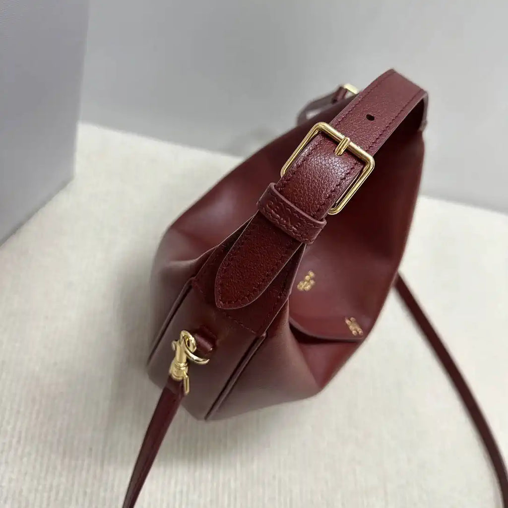 Celine 120723 Teen Celine Lulu IN Grained calfskin Dark Wine Red