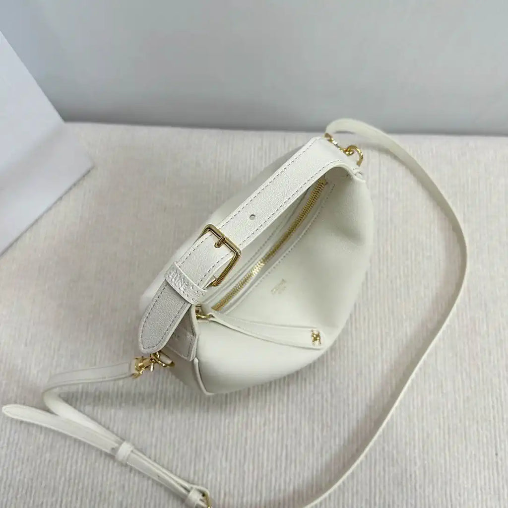 Celine 120723 Teen Celine Lulu IN Grained calfskin White