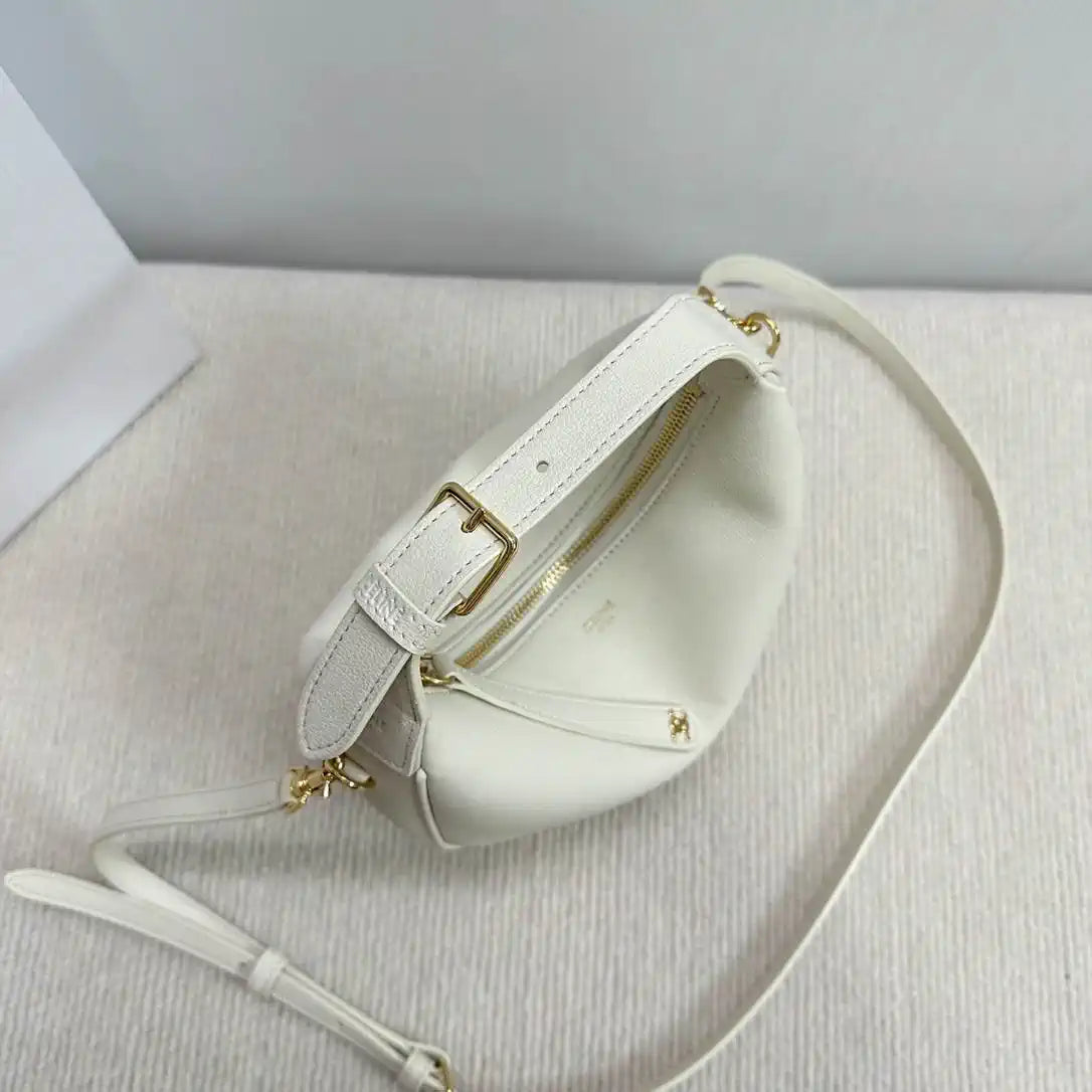 Celine 120723 Teen Celine Lulu IN Grained calfskin White