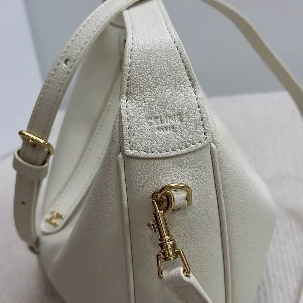 Celine 120723 Teen Celine Lulu IN Grained calfskin White