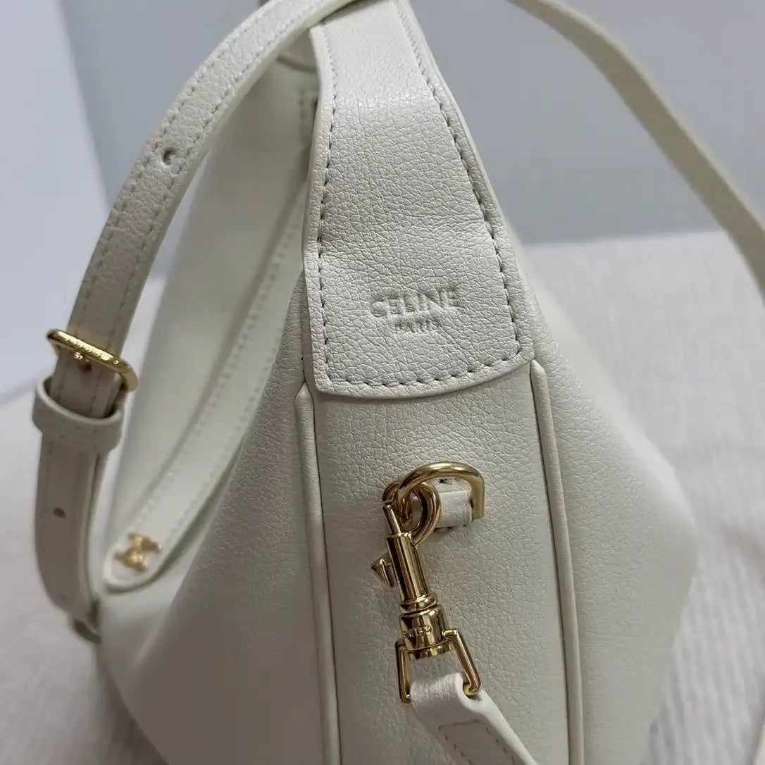 Celine 120723 Teen Celine Lulu IN Grained calfskin White