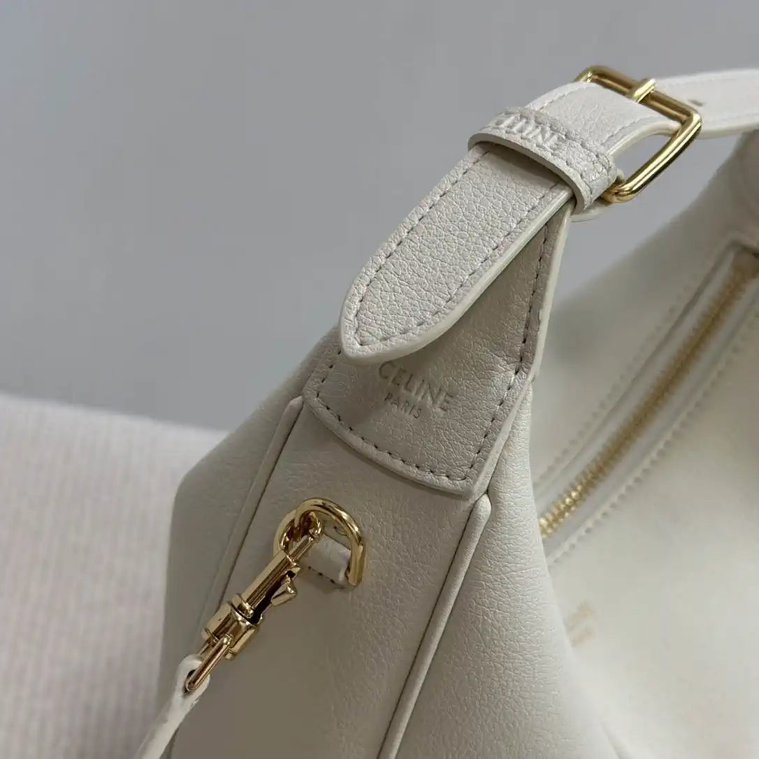 Celine 120723 Teen Celine Lulu IN Grained calfskin White