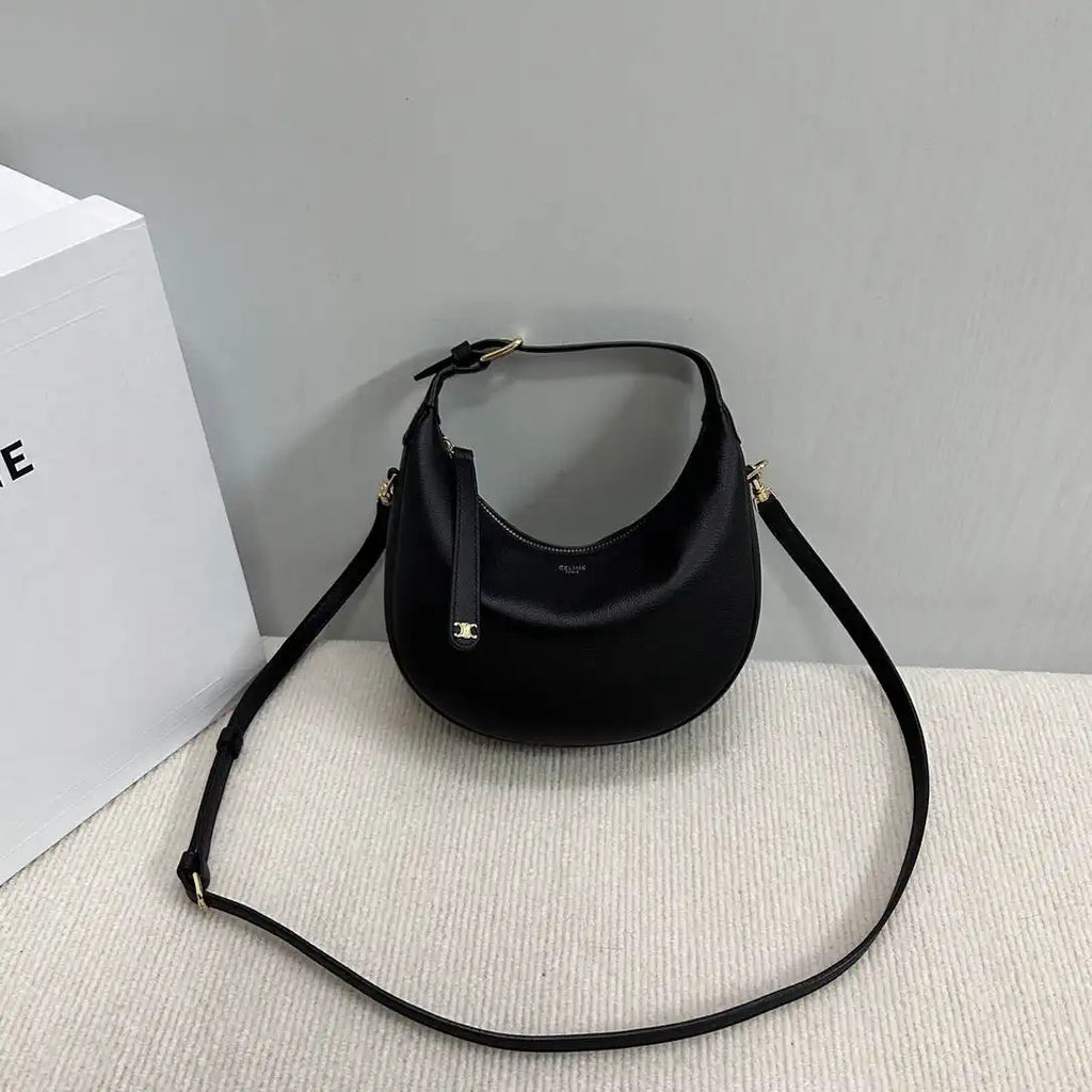 Celine 120723 Teen Celine Lulu IN Grained calfskin Black