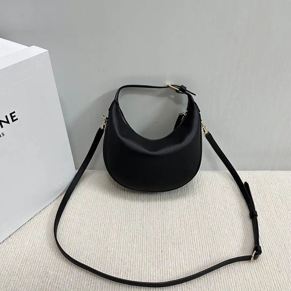 Celine 120723 Teen Celine Lulu IN Grained calfskin Black
