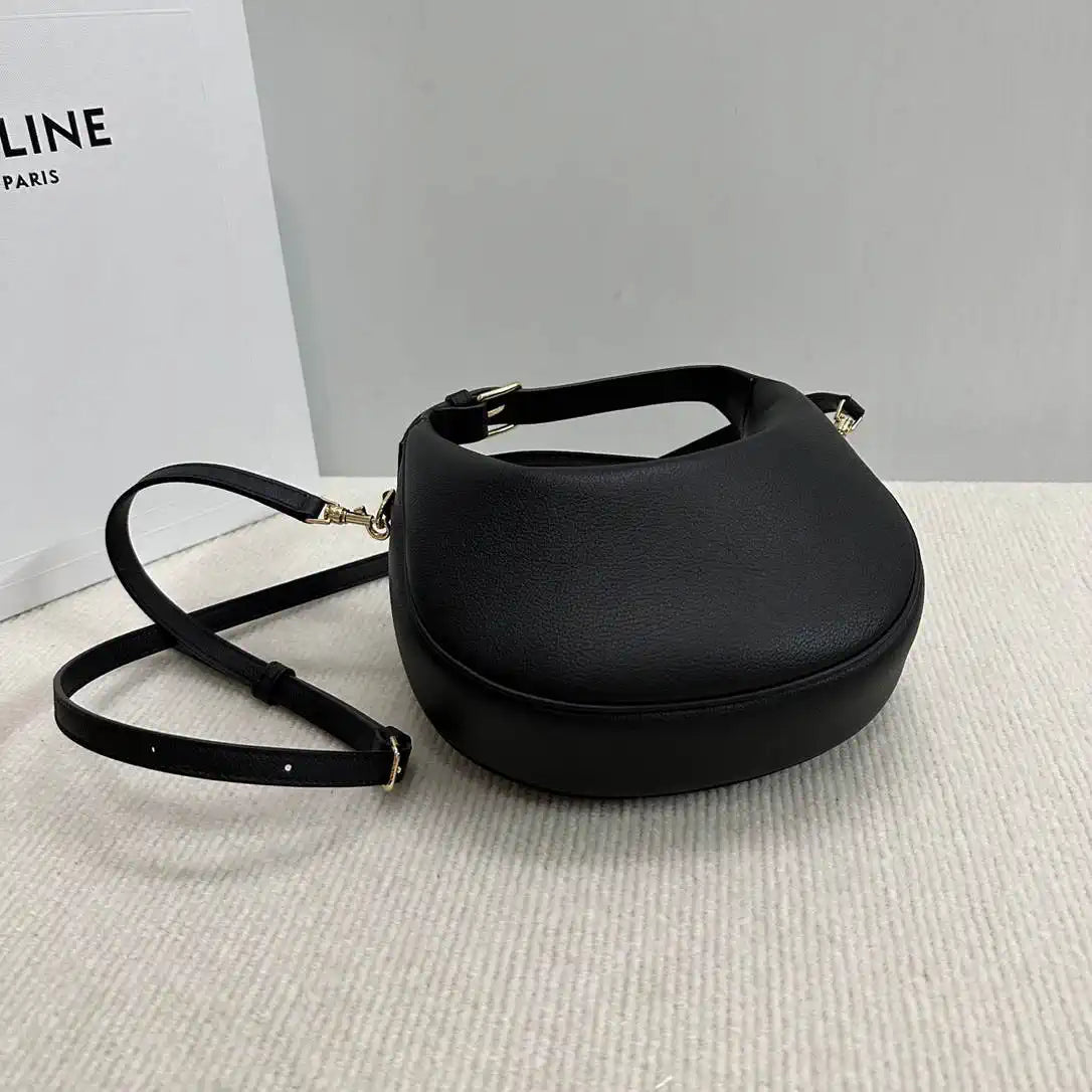 Celine 120723 Teen Celine Lulu IN Grained calfskin Black