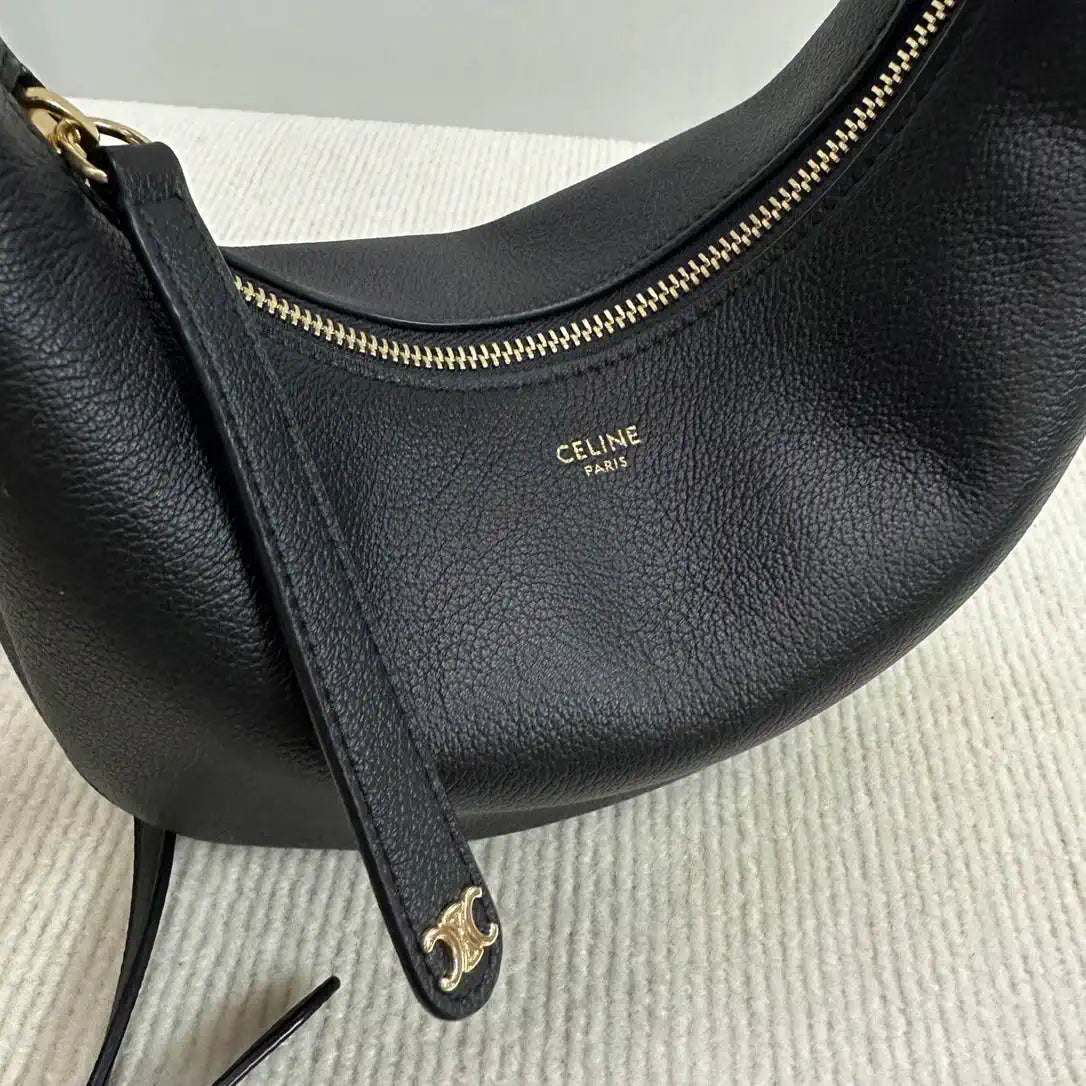 Celine 120723 Teen Celine Lulu IN Grained calfskin Black