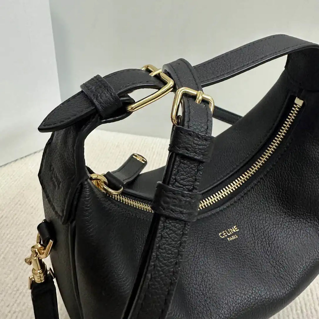 Celine 120723 Teen Celine Lulu IN Grained calfskin Black