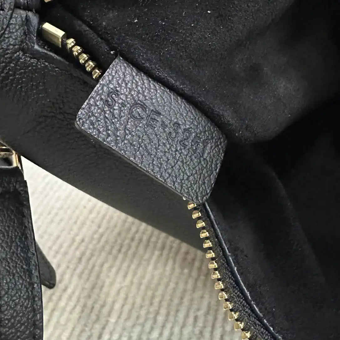 Celine 120723 Teen Celine Lulu IN Grained calfskin Black