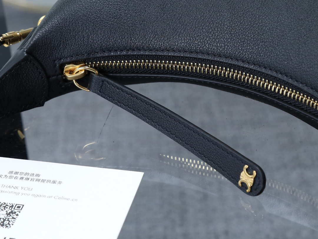 Celine 120723DPJ Teen Celine Lulu IN SUPPLE GRAINED CALFSKIN Black