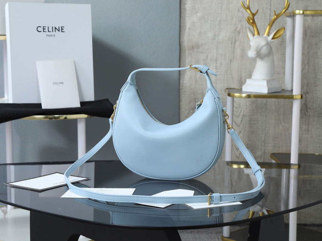 Celine 120723DPJ Teen Celine Lulu IN SUPPLE GRAINED CALFSKIN Blue