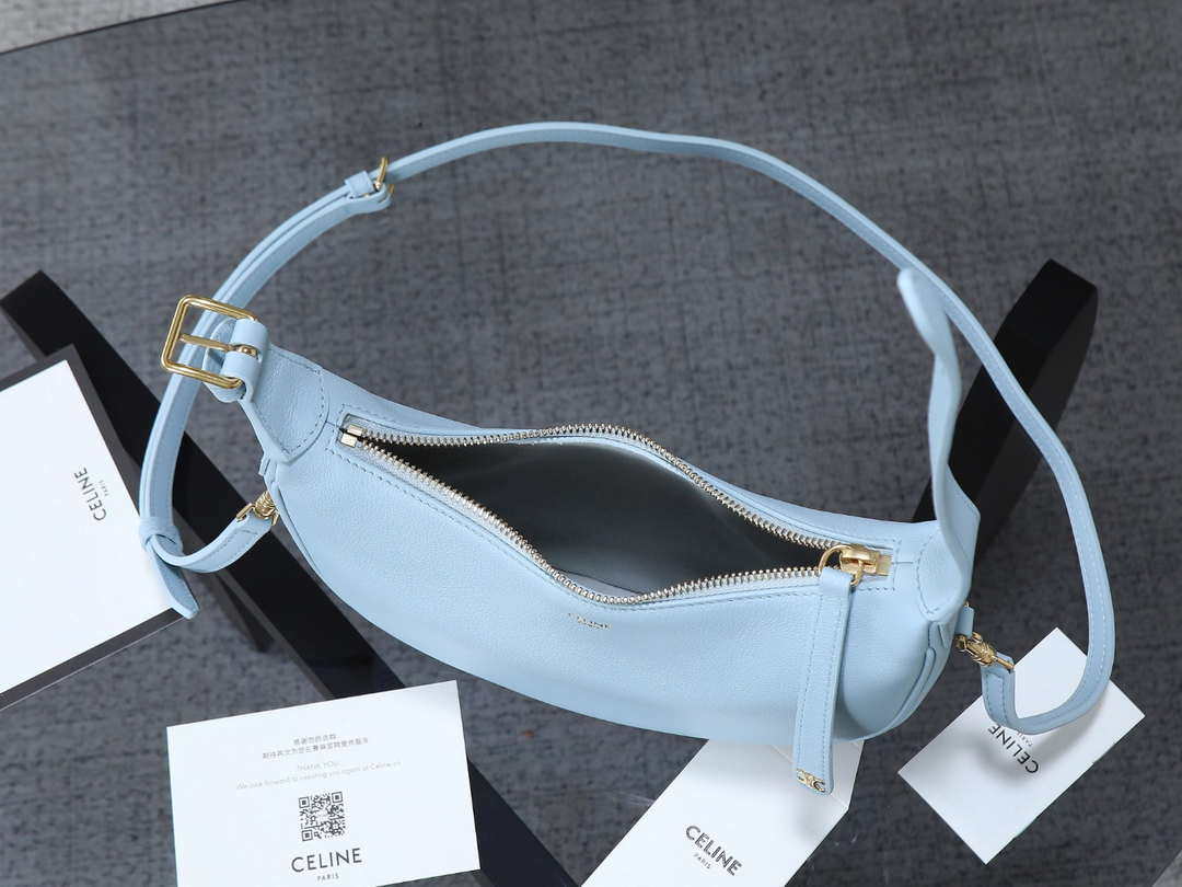 Celine 120723DPJ Teen Celine Lulu IN SUPPLE GRAINED CALFSKIN Blue