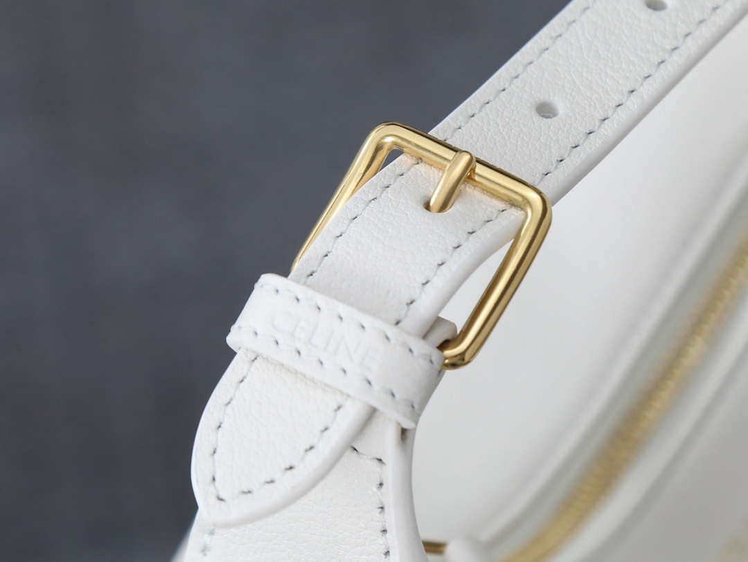 Celine 120723DPJ Teen Celine Lulu IN SUPPLE GRAINED CALFSKIN White