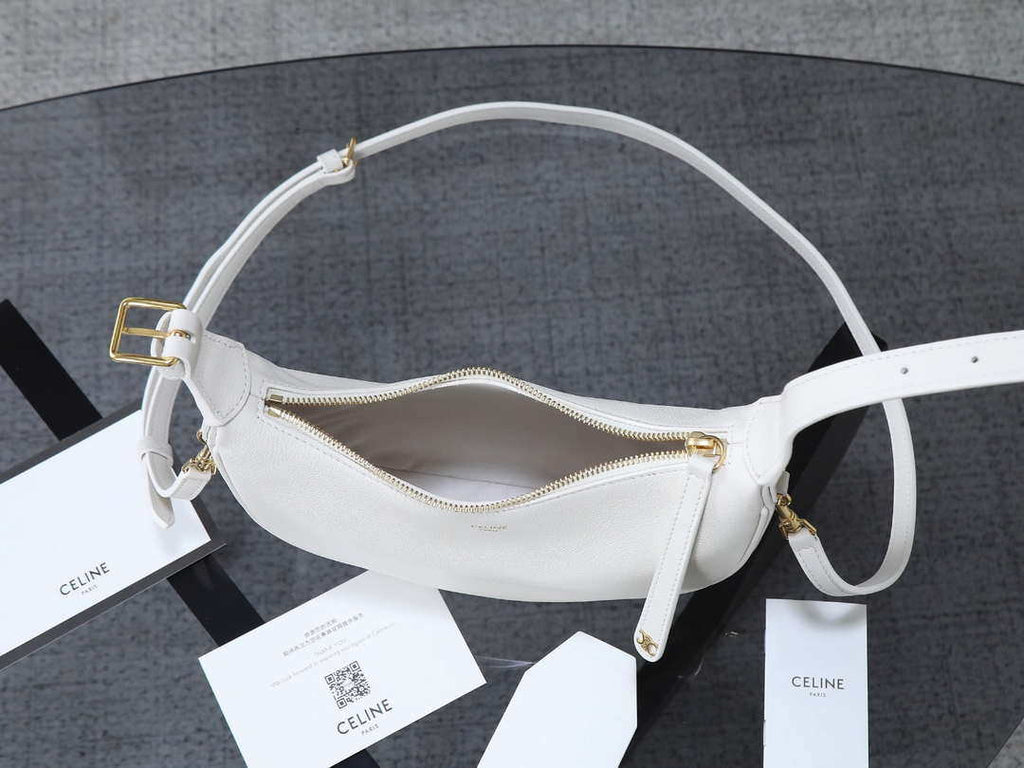 Celine 120723DPJ Teen Celine Lulu IN SUPPLE GRAINED CALFSKIN White