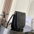 Celine 123632 BESACE SOFT TRIOMPHE IN SUPPLE SHINY LAMBSKIN Black