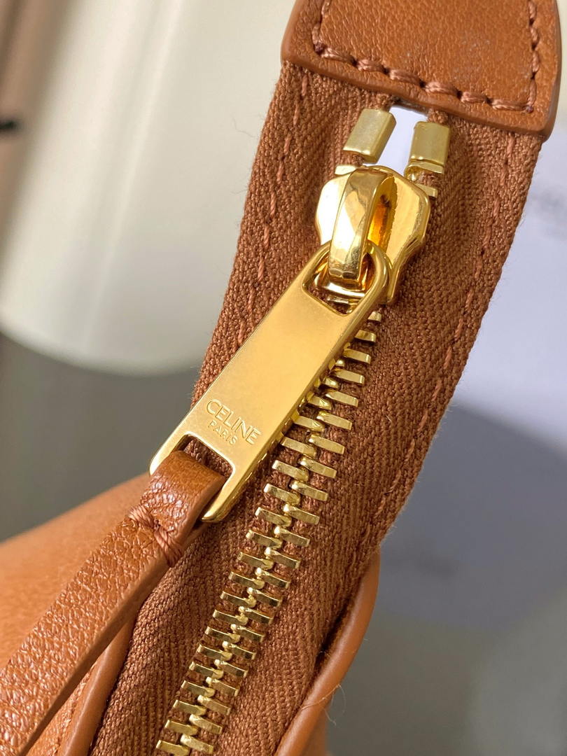Celine 124213 SMALL NEW LUGGAGE IN SUPPLE SHINY LAMBSKIN Brown