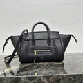Celine 124213 SMALL NEW LUGGAGE IN SUPPLE SHINY LAMBSKIN Black