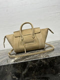 Celine 124213 SMALL NEW LUGGAGE IN SUPPLE Suede Leather Apricot