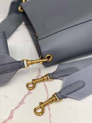 Celine 178303 Sangle Small Bucket Bag in Soft Grained Calfskin Gray - Default Title - View 6