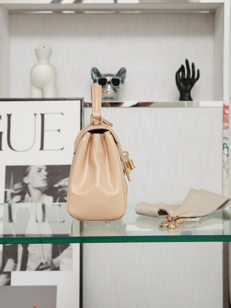 Celine 188003 Small 16 Bag IN Satinated Calfskin Apricot