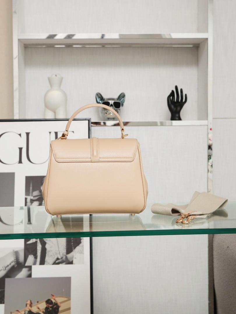 Celine 188003 Small 16 Bag IN Satinated Calfskin Apricot