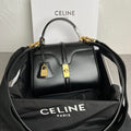 Celine 188003 Small 16 Bag IN Satinated Calfskin Black - Default Title - View 1