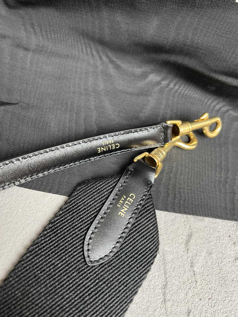 Celine 188003 Small 16 Bag IN Satinated Calfskin Black