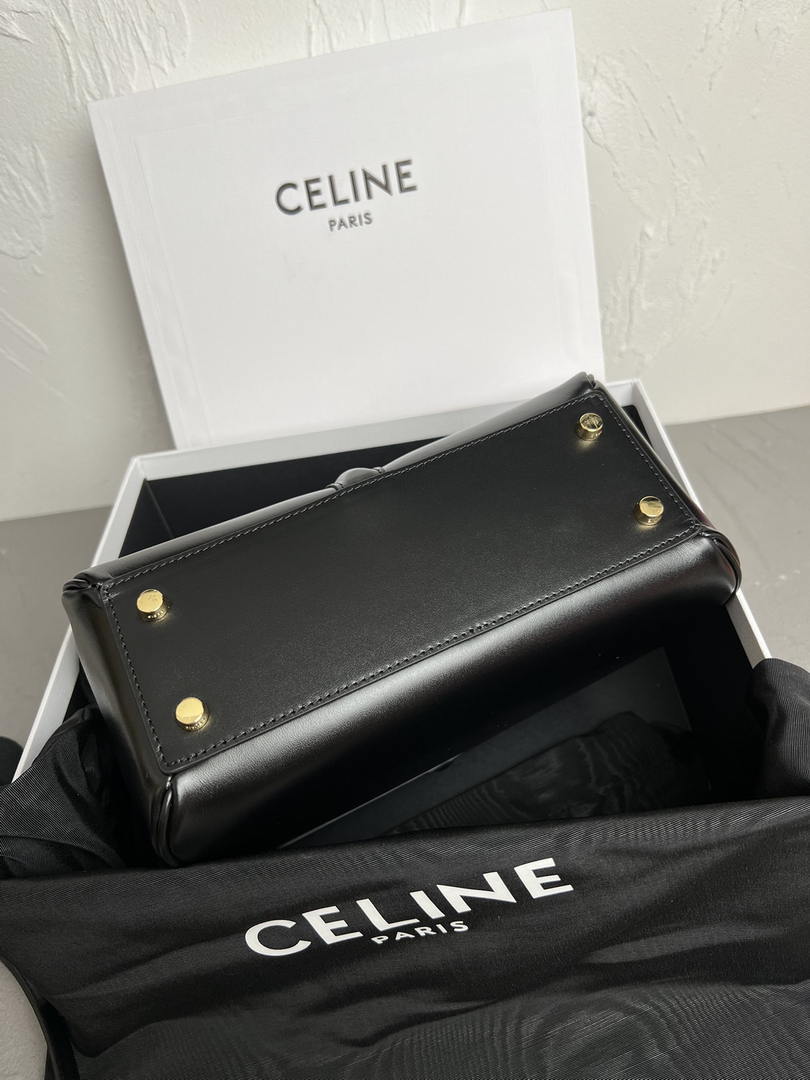 Celine 188003 Small 16 Bag IN Satinated Calfskin Black