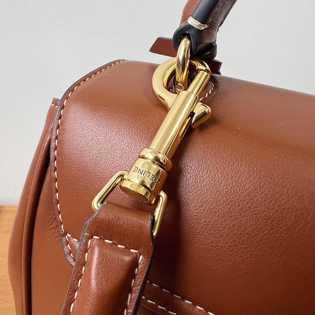 Celine 188003 Small 16 Bag IN Satinated Calfskin Brown