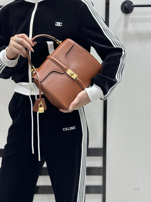 Celine 188003 Small 16 Bag IN Satinated Calfskin Brown - Default Title - View 14