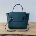 Celine 189103 Mini Belt Bag In Grained Calfskin 189153 Dark Green - 20cm - View 1
