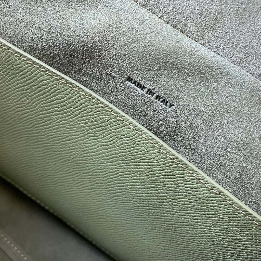 Celine 189103 Mini Belt Bag In Grained Calfskin 189153 Green