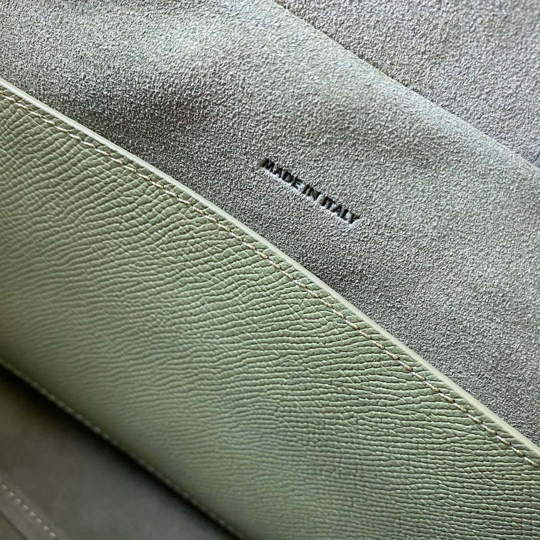 Celine 189103 Mini Belt Bag In Grained Calfskin 189153 Green