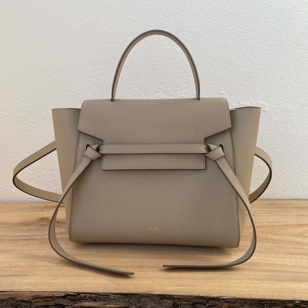 Celine 189103 Mini Belt Bag In Grained Calfskin 189153 Elephant gray - 20cm - View 1