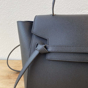 Celine 189103 Mini Belt Bag In Grained Calfskin Black 189153 - 20cm - View 6