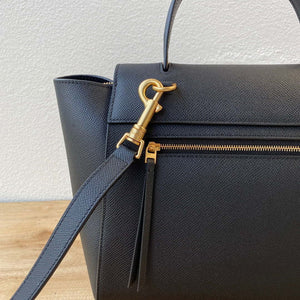 Celine 189103 Mini Belt Bag In Grained Calfskin Black 189153 - 20cm - View 7