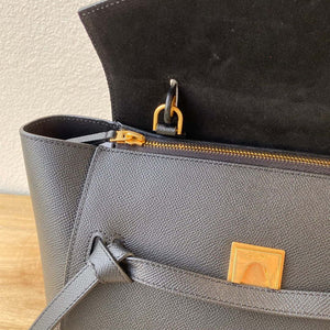 Celine 189103 Mini Belt Bag In Grained Calfskin Black 189153 - 20cm - View 8