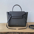 Celine 189103 Mini Belt Bag In Grained Calfskin Black 189153 Gray