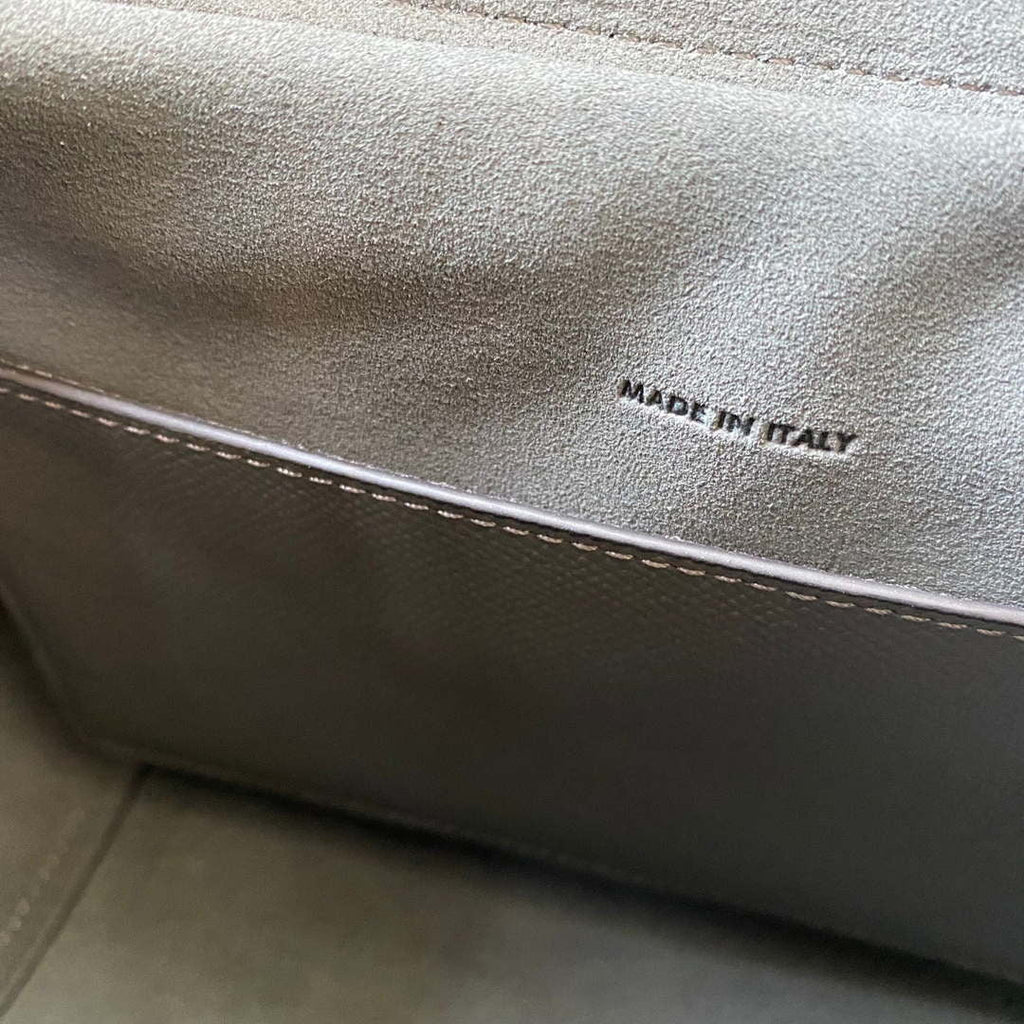 Celine 189103 Mini Belt Bag In Grained Calfskin Black 189153 Gray