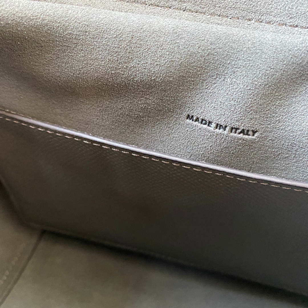 Celine 189103 Mini Belt Bag In Grained Calfskin Black 189153 Gray