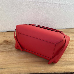 Celine 189103 Mini Belt Bag In Grained Calfskin 189153 Red - 20cm - View 5