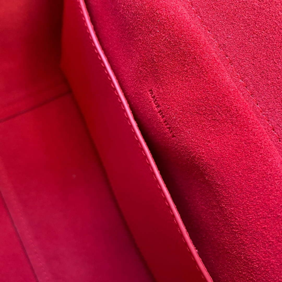 Celine 189103 Mini Belt Bag In Grained Calfskin 189153 Red
