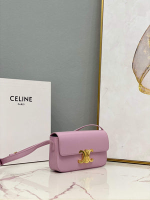 Celine 194143 Triomphe Shoulder Bag in Natural Calfskin Pink - Default Title - View 1