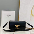 Celine 194143 Triomphe Shoulder Bag in Natural Calfskin Black - Default Title - View 1