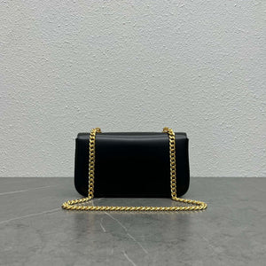 Celine 197992 Chain Shoulder Bag Claude In Triomphe Canvas Black - Default Title - View 3