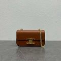 Celine 197992 Chain Shoulder Bag Claude In Triomphe Canvas Brown - Default Title - View 1