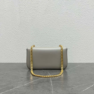 Celine 197992 Chain Shoulder Bag Claude In Triomphe Canvas Gray - Default Title - View 3
