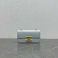 Celine 197992 Chain Shoulder Bag Claude In Triomphe Canvas Light Blue